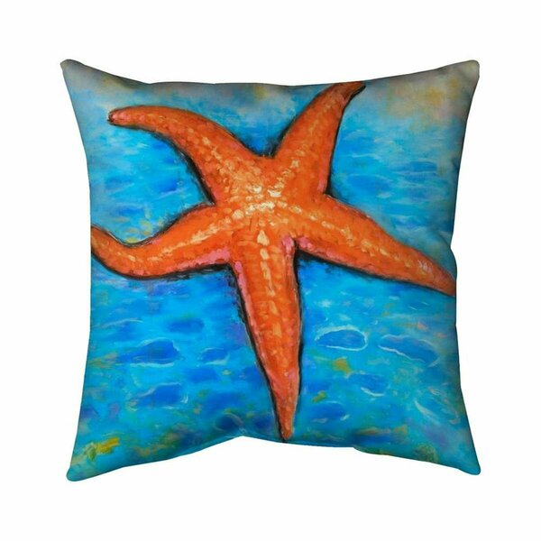 Begin Home Decor 26 x 26 in. Starfish in the Sea-Double Sided Print Indoor Pillow 5541-2626-CO68
